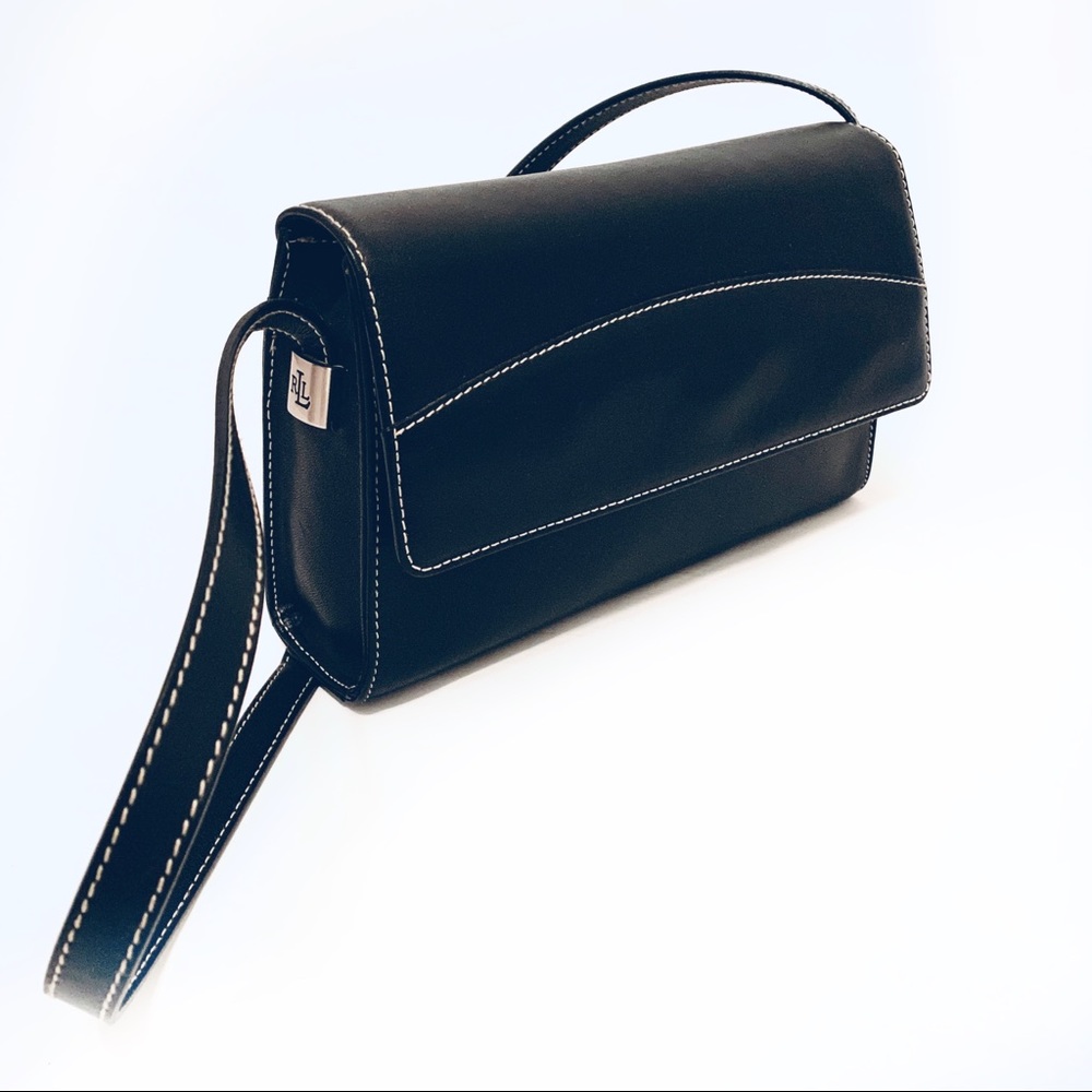 Vintage LAUREN Ralph Lauren Black Leather Purse